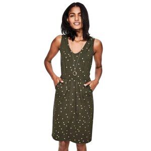Boden Melinda Jersey Dress Sleeveless Pockets V-neck Size 8